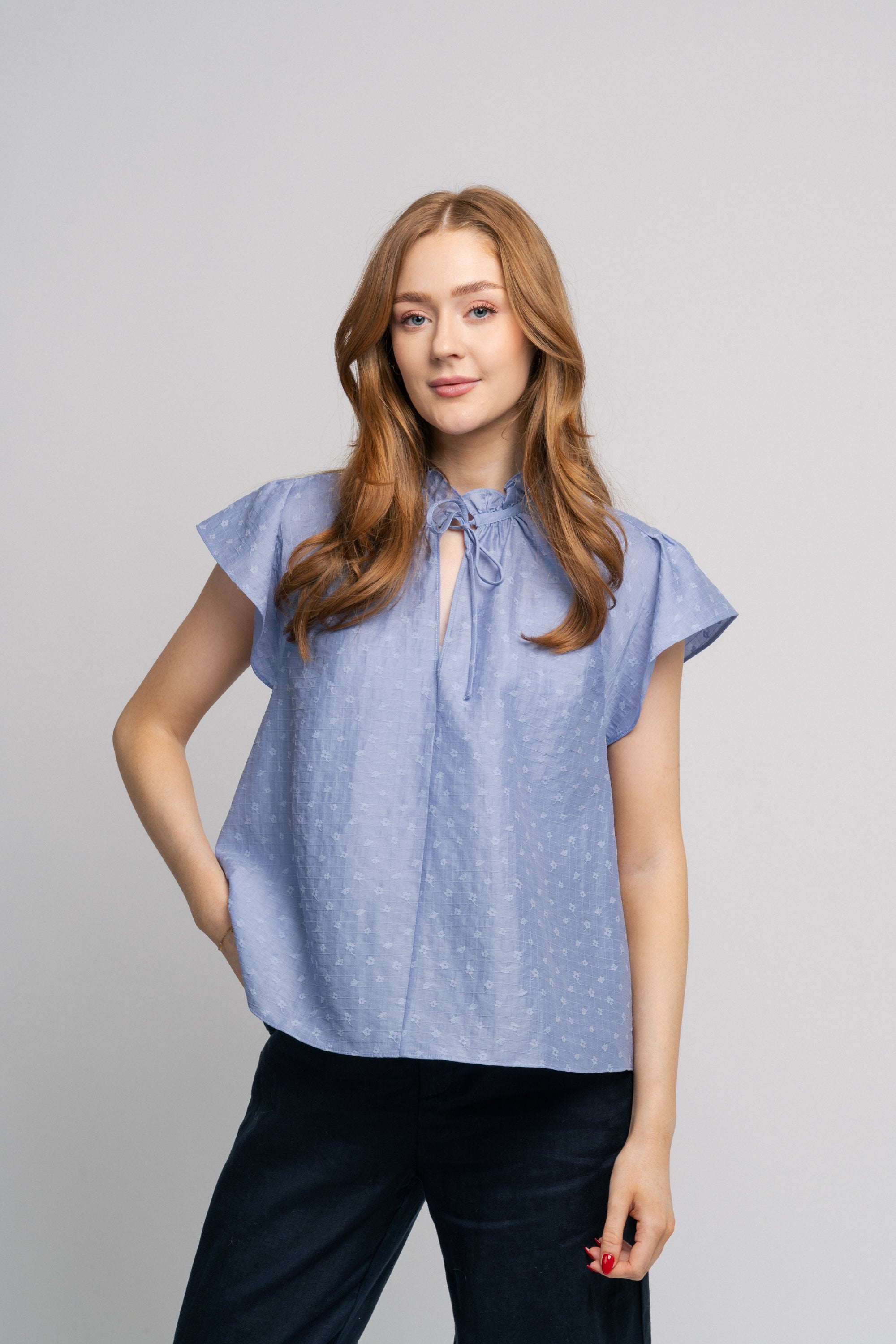 Sakarookh Blouse - Blue Heron