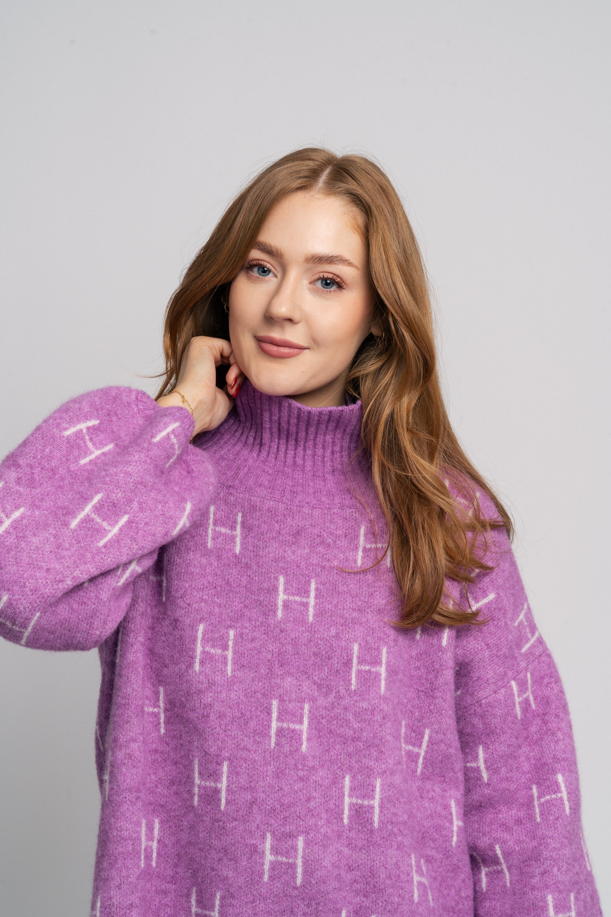 Fam Sweater Long - Radiant Orchid