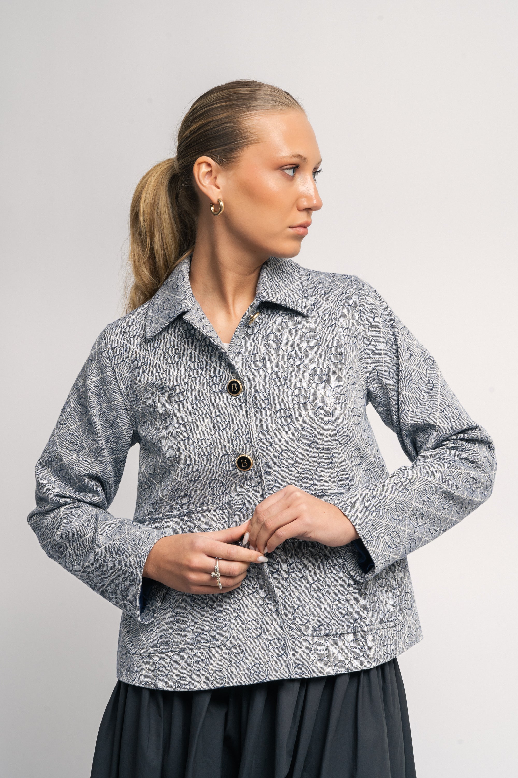 Becky Blue Handwoven Denim top