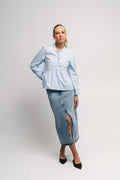 Matti Blouse Poplin - Light Blue