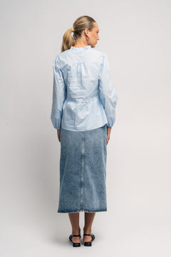 Matti Blouse Poplin - Light Blue