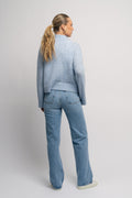 Sia Ras Ls Knit Zipper Cardigan - Cashmere Blue Melange
