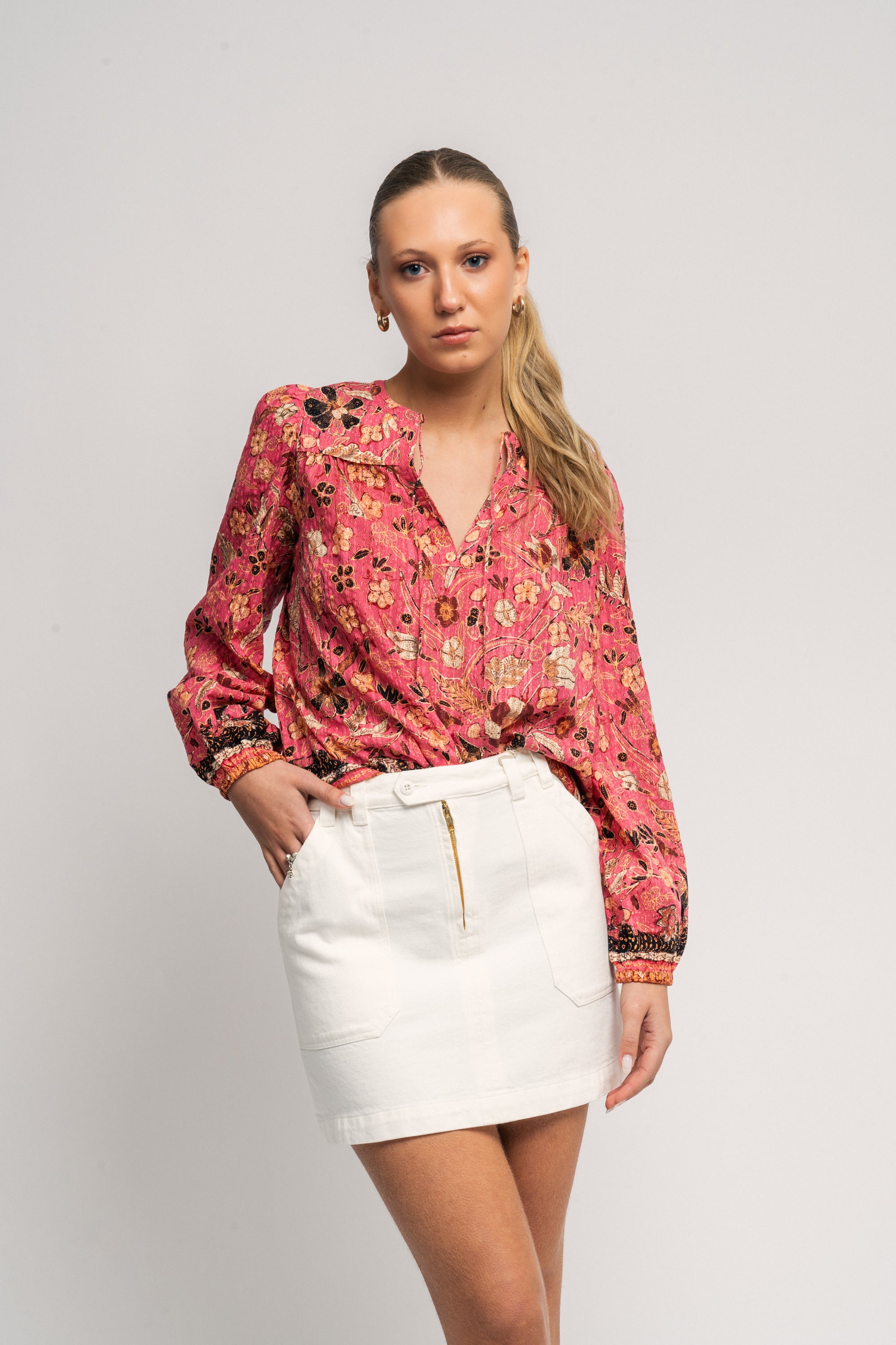 Andi Blouse - Hollyhock