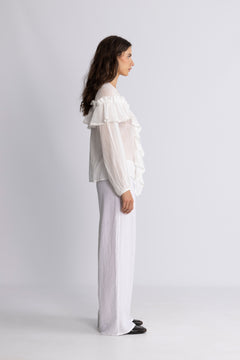 Frill Blouse - Offwhite