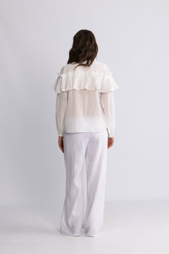 Frill Blouse - Offwhite