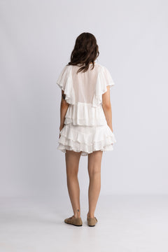 Frill Skirt Shorts - Offwhite