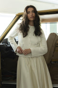 Structured Cotton Cardigan - Cream