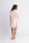 Short Ranch Frill Dress - Light Pink