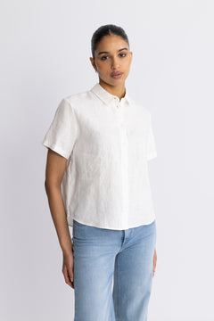 Mina Ss Shirt Np - Egret