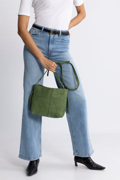 Suede Fraya Small Bag - Banana Palm Green