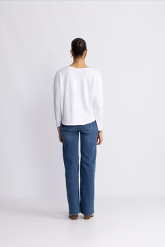 Sonoma Longsleeve V Neck - White