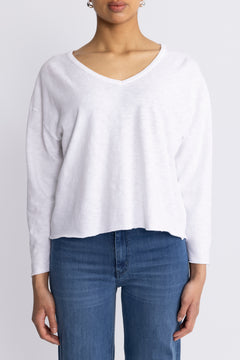 Sonoma Longsleeve V Neck - White