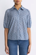 Dottiecc Ss Shirt - Dusty Blue