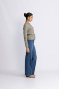 Vera Ls Knit Belt Cardigan Ex - Vetiver