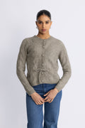 Vera Ls Knit Belt Cardigan Ex - Vetiver