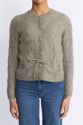 Vera Ls Knit Belt Cardigan Ex - Vetiver