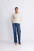 Vera Ls Knit Belt Cardigan Ex - Snow White