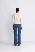 Vera Ls Knit Belt Cardigan Ex - Snow White
