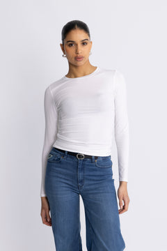 Betrina O Ls Top - Bright White