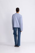 Cape Cod Polo Sweater - Cornflower Blue