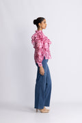 Sylvia Blouse - Pink Roses