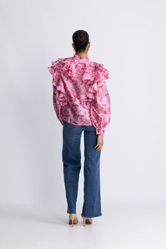 Sylvia Blouse - Pink Roses