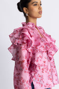 Sylvia Blouse - Pink Roses
