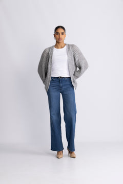 Joseph Knit Cardigan - Light Grey Melange