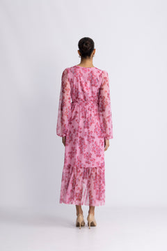 Debbie Dress - Pink Roses