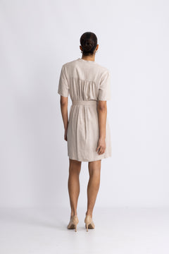 Pennie Ginia 2/4 Shirt Dress - Sand