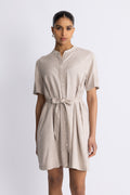 Pennie Ginia 2/4 Shirt Dress - Sand