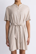 Pennie Ginia 2/4 Shirt Dress - Sand
