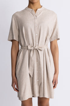 Pennie Ginia 2/4 Shirt Dress - Sand