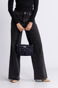 Ellie Suede - Navy W. Gold
