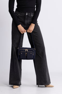 Ellie Suede - Navy W. Gold