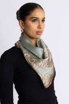 Lola Silk Scarf - Pale Green