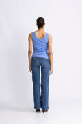 Slim Ribbed Tank Top - Perfect Blue