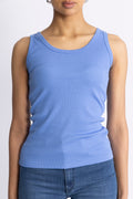 Slim Ribbed Tank Top - Perfect Blue