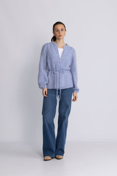 Fredrikke Chunky Cardigan - Light Blue