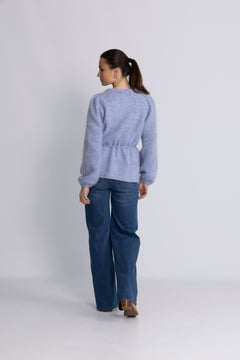 Fredrikke Chunky Cardigan - Light Blue