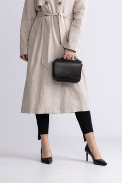 Logo Messenger Crossbody Bag - Black