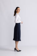 Franca Linen Skirt - Navy