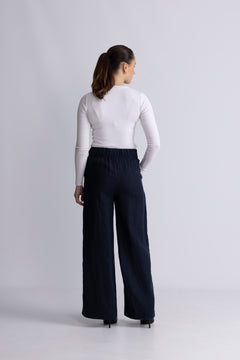 Immi Linen Pants - Navy