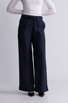 Immi Linen Pants - Navy