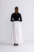 Dahlia Hw Ankle Broderi Skirt B - Bright White