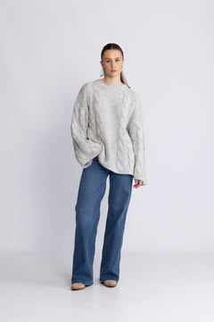 Lyza Knit - Light Grey Melange