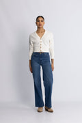 Cashmere Blend Cardigan - Offwhite