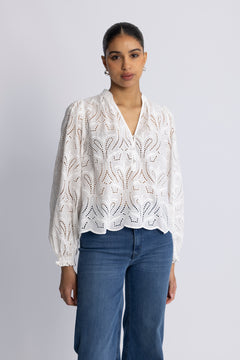 Tazzin Caza Blouse - White