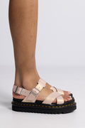 Voss II - Powder Pink+Gold Shift Leather