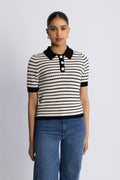 Charles Knit Blouse - Black Stripe
